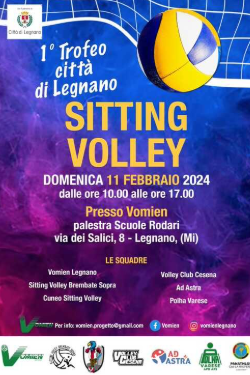 Locandina Primo Trofeo Città di Legnano di sitting volley